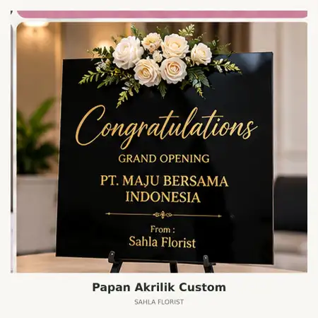 Papan Bunga Akrilik Madiun